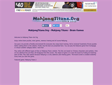 Tablet Screenshot of mahjongtitans.org